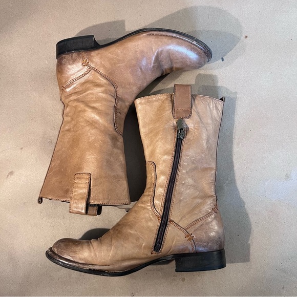 Alberto Fermani Brown Butter Soft Genuine Leather Side Zip Boots Women Size US 6 - Picture 6 of 14